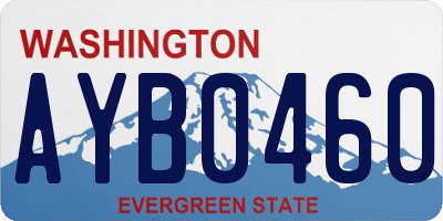 WA license plate AYB0460