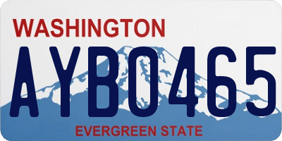 WA license plate AYB0465