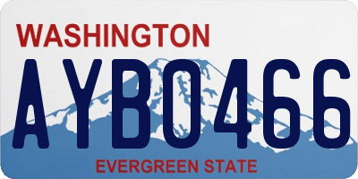 WA license plate AYB0466