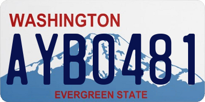WA license plate AYB0481