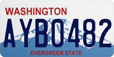 WA license plate AYB0482