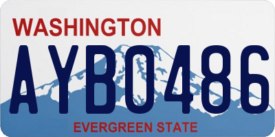 WA license plate AYB0486
