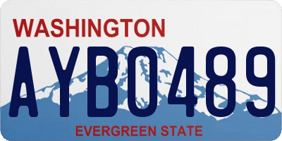 WA license plate AYB0489