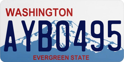WA license plate AYB0495