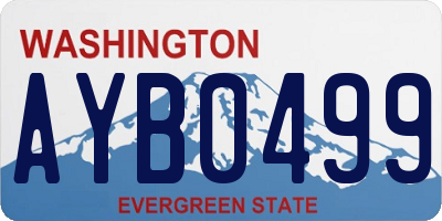 WA license plate AYB0499