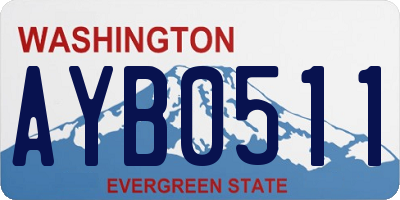 WA license plate AYB0511