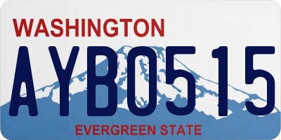 WA license plate AYB0515