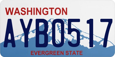 WA license plate AYB0517