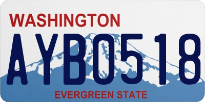WA license plate AYB0518