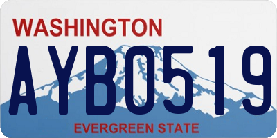 WA license plate AYB0519