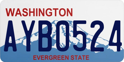 WA license plate AYB0524