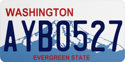 WA license plate AYB0527