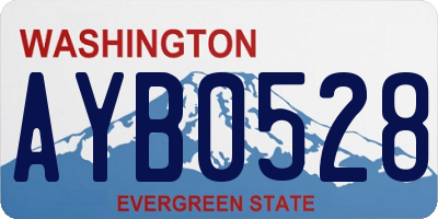 WA license plate AYB0528