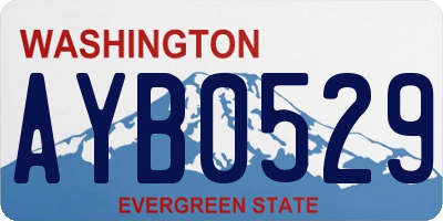 WA license plate AYB0529