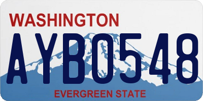 WA license plate AYB0548