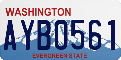 WA license plate AYB0561