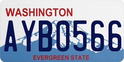 WA license plate AYB0566