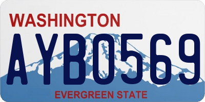 WA license plate AYB0569