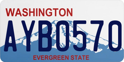 WA license plate AYB0570