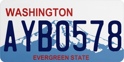 WA license plate AYB0578