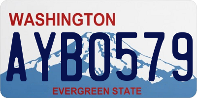 WA license plate AYB0579