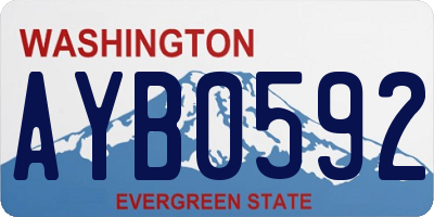 WA license plate AYB0592