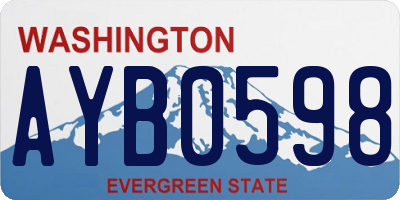 WA license plate AYB0598