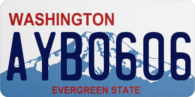 WA license plate AYB0606