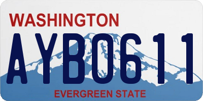 WA license plate AYB0611