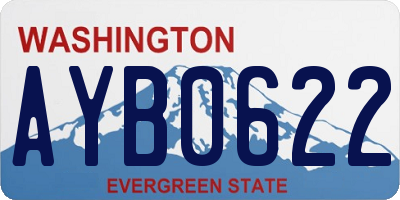 WA license plate AYB0622