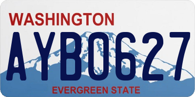 WA license plate AYB0627