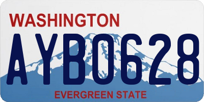 WA license plate AYB0628