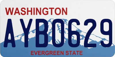 WA license plate AYB0629