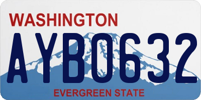 WA license plate AYB0632