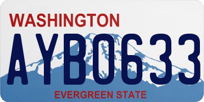 WA license plate AYB0633