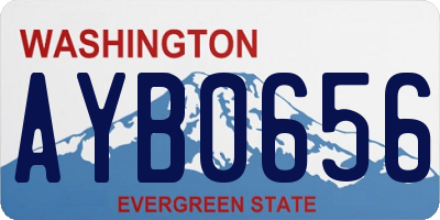 WA license plate AYB0656