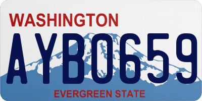 WA license plate AYB0659