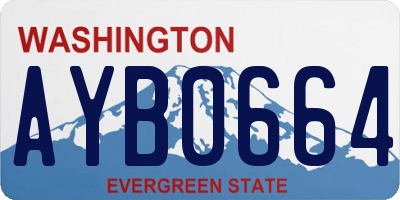 WA license plate AYB0664