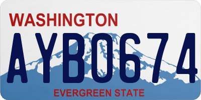 WA license plate AYB0674