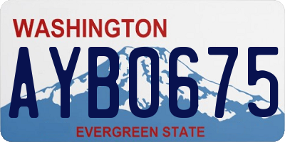 WA license plate AYB0675