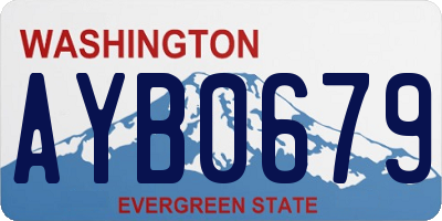 WA license plate AYB0679