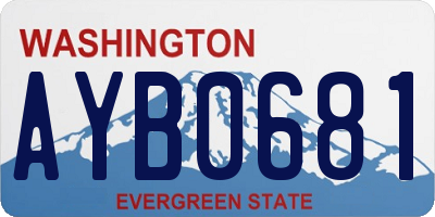 WA license plate AYB0681