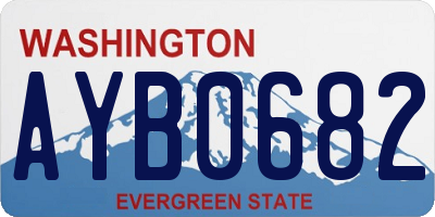 WA license plate AYB0682