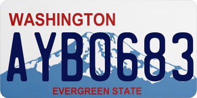 WA license plate AYB0683