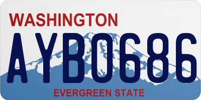 WA license plate AYB0686