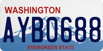 WA license plate AYB0688