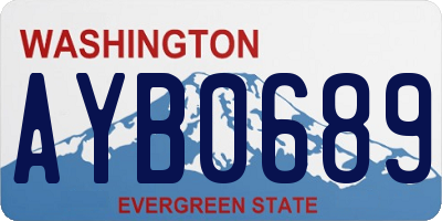 WA license plate AYB0689