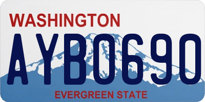 WA license plate AYB0690