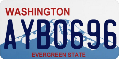 WA license plate AYB0696