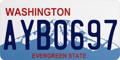 WA license plate AYB0697